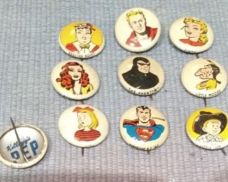 Cereal bos comic character pins