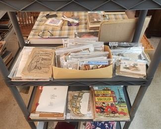 Trays and trays of paper ephemera 