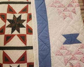 Two of sixteen quilts 