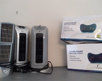 Space heaters and heated massage pillows