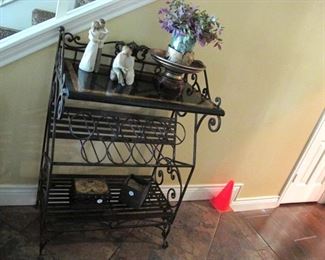 Marble top wine cart