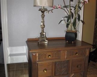 Antique hand carved chest