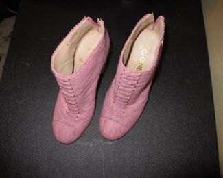 Chanel pink boots