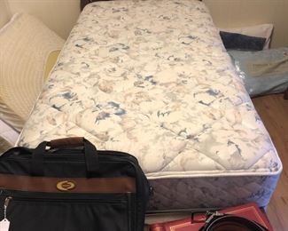 Twin size mattress and box spring, headboard.