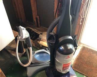 Bissel floor cleaner.  Fabric steamer.