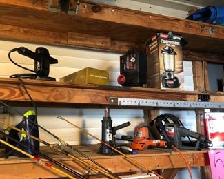 Power tools.  Coleman lantern.