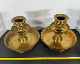 Lg Brass Chapman Candle Holders