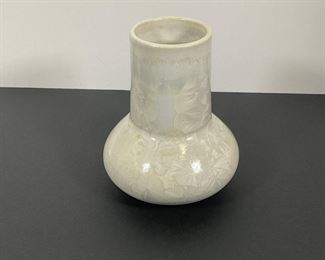 White Crystaline Glaze Mini Vase