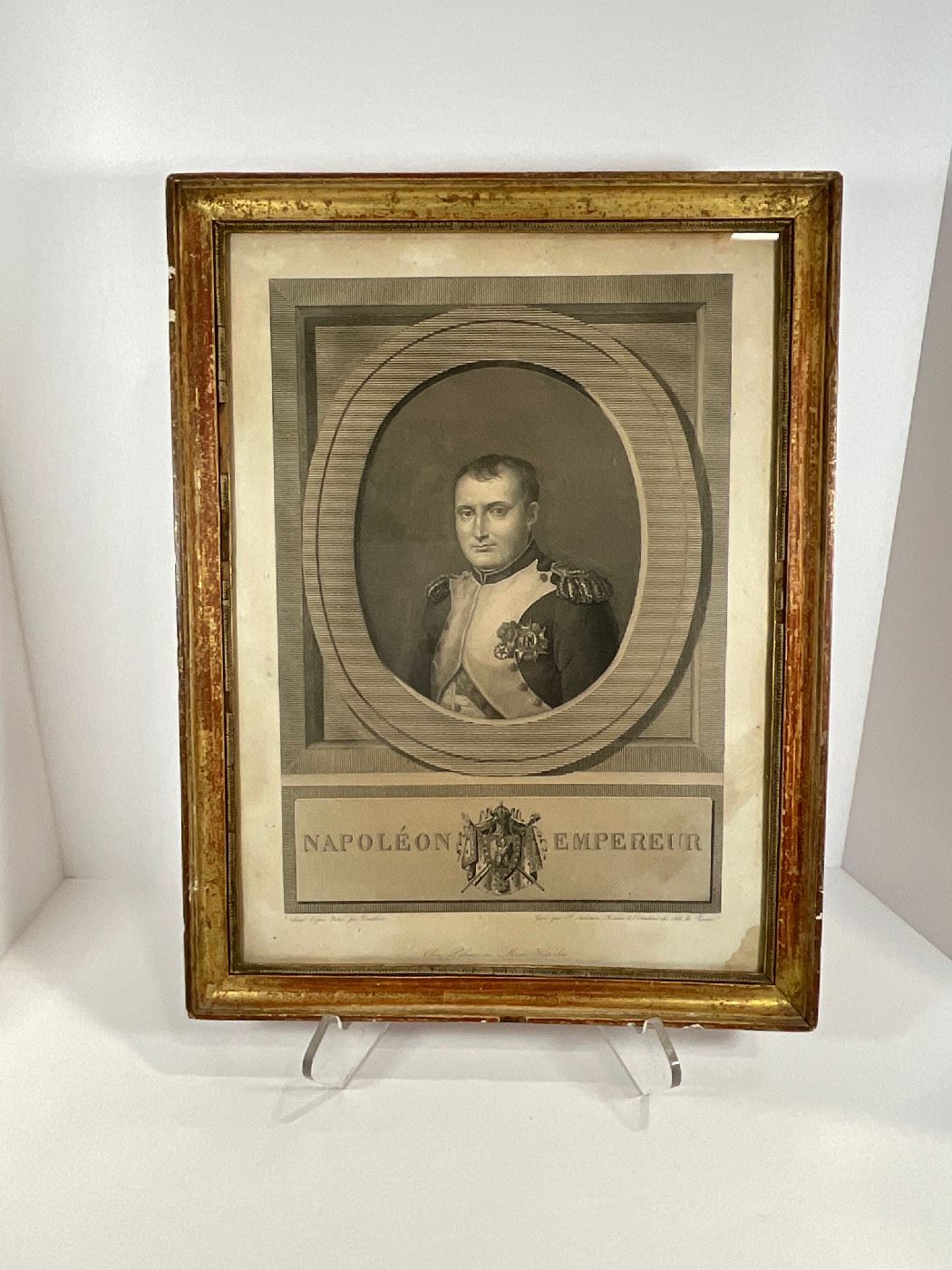 Pierre Audouin (1815-1820)  Etching of Napoleon