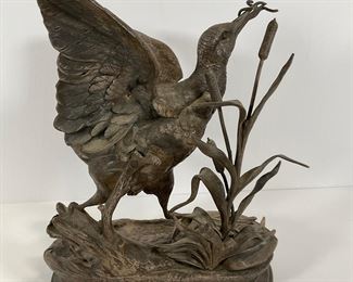 After Jules Moigniez Bronze Bird Sculpture