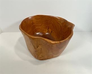 Carved Walnut Bowl