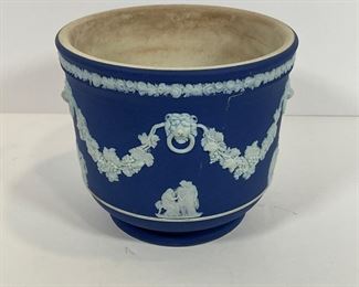 Wedgewood Dk Blue Jasperware Planterpot