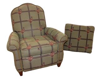 
Lot 530
Motion Craft upholstered decorator reclining club chair
