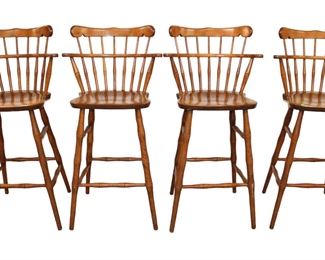 
Lot 533
Set of 4 Vintage Bent Brothers solid maple Windsor style barstools
