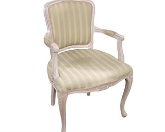 
Lot 537
French style painted frame arm chair by Najarian Furniture
