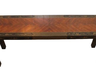 
Lot 551
Drexel Asian inspired decoration walnut/paint deco sofa table
