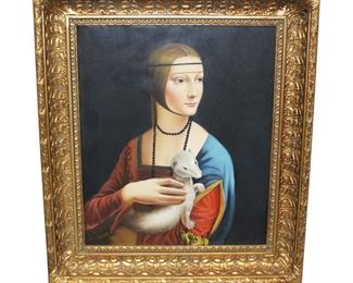 
Lot 588
Oil on canvas in heavily carved frame
