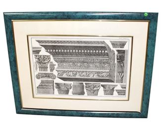 
Lot 592
Framed print of architectural corbels
