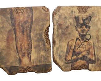 
Lot 597
Pair of Egyptian style wall arts by Architectural Graphics
