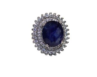 
Lot 685
2.5ct Kanchanburl sapphire and .5ct white sapphire sterling ring approx. size 7
