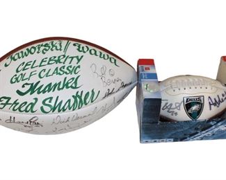 
Lot 731
2 vintage autographed Philadelphia Eagles Footballs
