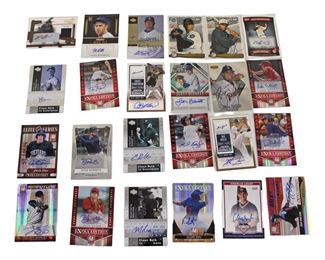 
Lot 733
(24) autographed baseball cards
