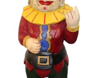 
Lot 752
Cigar store wooden and composition Jester
