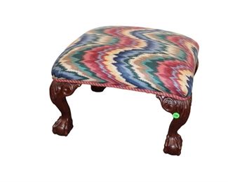 
Lot 776
Vintage ball and claw frame footstool
