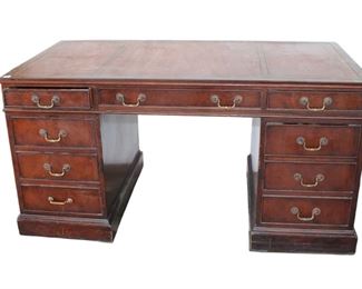 
Lot 782
Vintage Kittinger leather top mahogany executive/executrix desk
