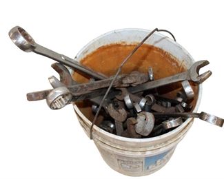 
Lot 811
Bucket full of large wrenches and more
