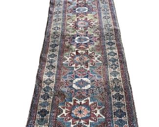 
Lot 820
Semi antique hand stitched wool rug needs cleaning

