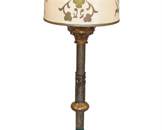 
Lot 830
Vintage highly carved and ornate pole lamp table
