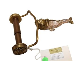 
Lot 840
Maitland Smith Fish toilet paper holder
