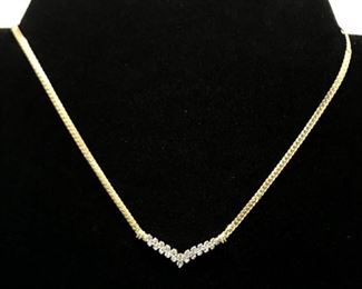 14k diamond neckless