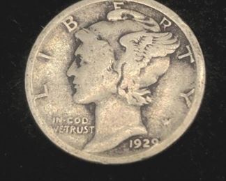1929 Mercury SIlver Dime