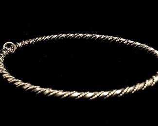 twisted silver bracelet