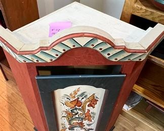 ROSEMALING CORNER CABINET