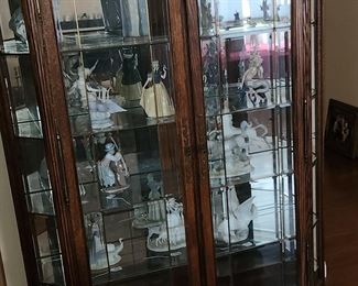 China cabinet lighted with glass doors