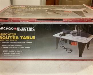 Chicago Electric router table still new in box
