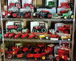 Collection of diecast model tractors