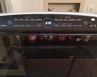 A close look at the washer's control panel