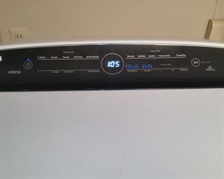 A close look at the dryer's control panel