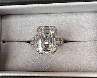 7.07 carat diamond engagement ring - set in platinum - purchased at Neiman Marcus