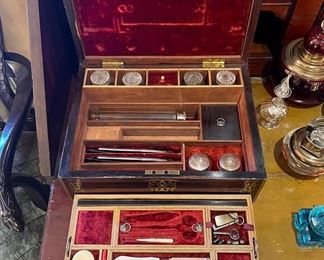 Antique fitted writing desk