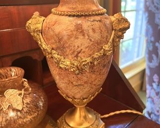 Antique French marble lamp