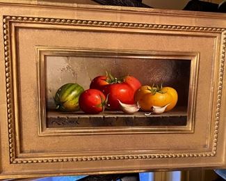 Gerald Stinski “Tomatoes” oil on board