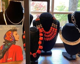 Masha Archer, sterling silver, Ippolita, sterling chains, vintage Hermes “How to Wear Your Hermes Scarf”