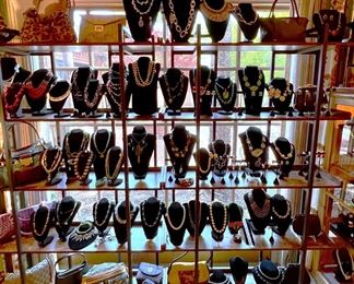 Prada, Jimmy Choo, Escada, Louis Vuitton, Tod’s, John Hardy, Masha Archer, turquoise, sterling. So fun!