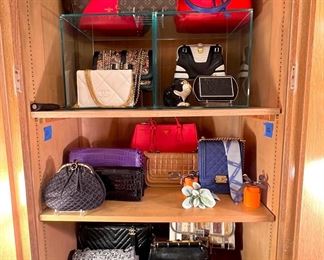 Louis Vuitton, Jimmy Choo, Dolce & Gabbana, Chanel, Judith Leiber, Prada