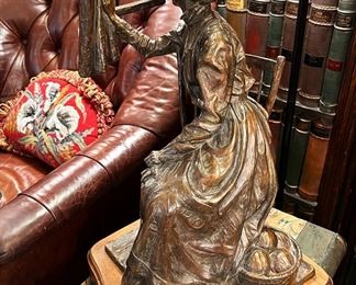 Jeff Gottfried bronze on swivel base “Wishful Thinking”